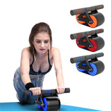 Double Wheel Abdominal Exerciser Roller Waist Trainer for Core Strength